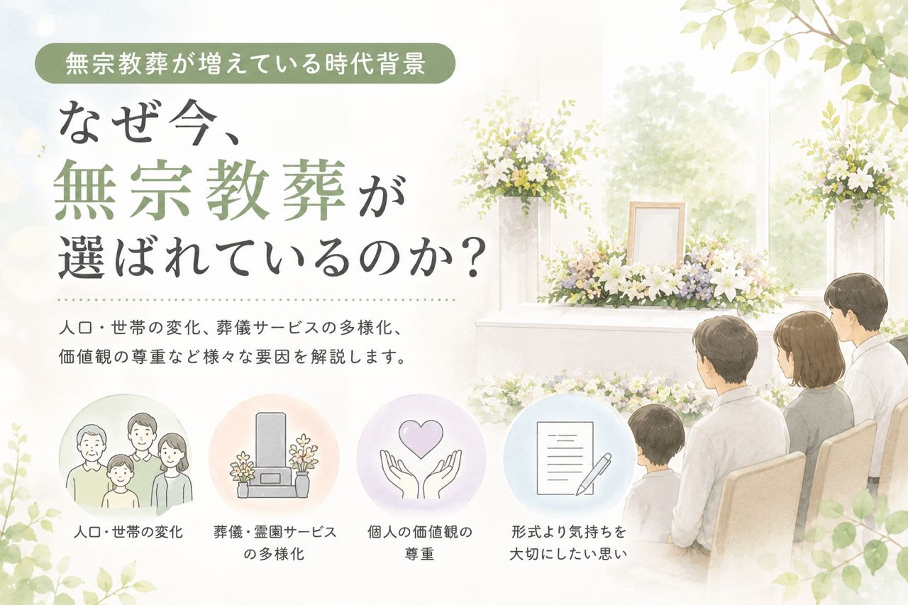 無宗教葬が増えている時代背景