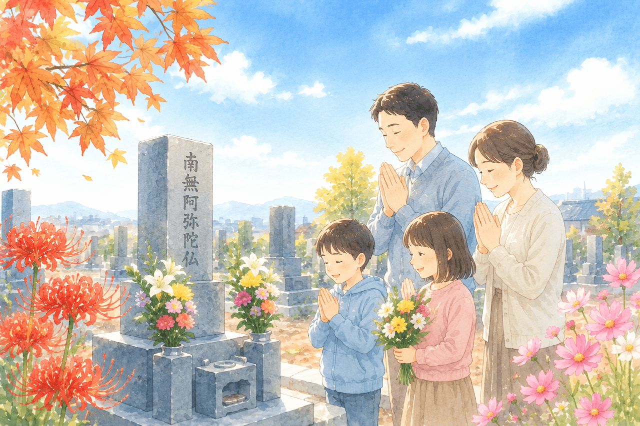 お彼岸のお墓参りのマナー|服装・お供え・お花の選び方