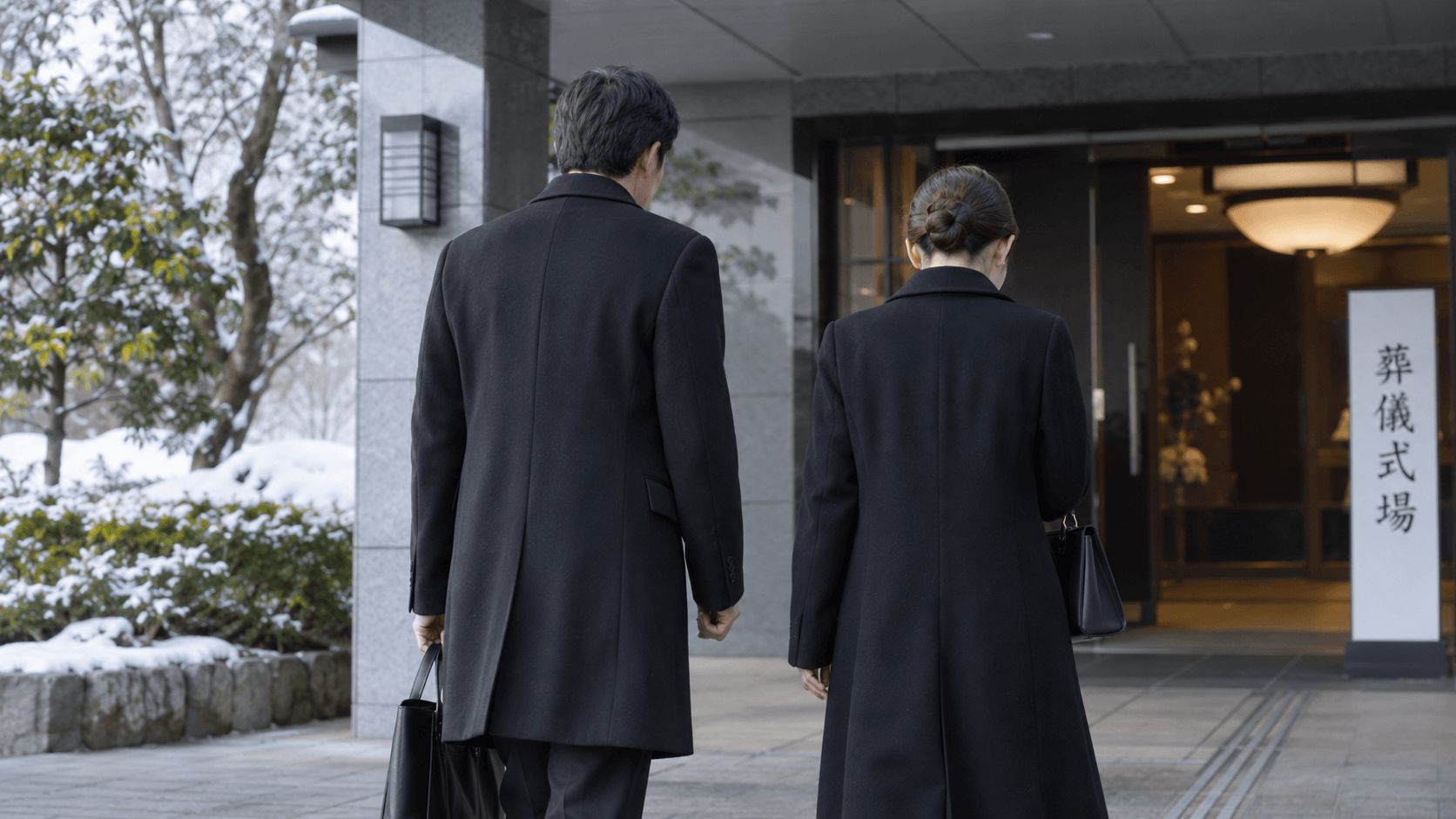 葬儀に着るコートはどんなもの？――色・素材・脱ぐタイミング・冬の防寒