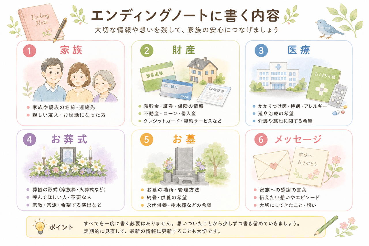 エンディングノートに書く内容